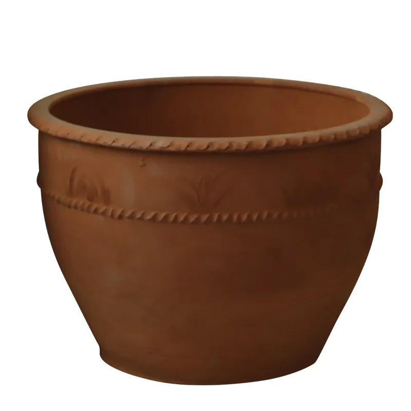 Spot vintage clay pot large size courtyard villa decoration large pot vintage extra-large tree planting breathable stoneware pla