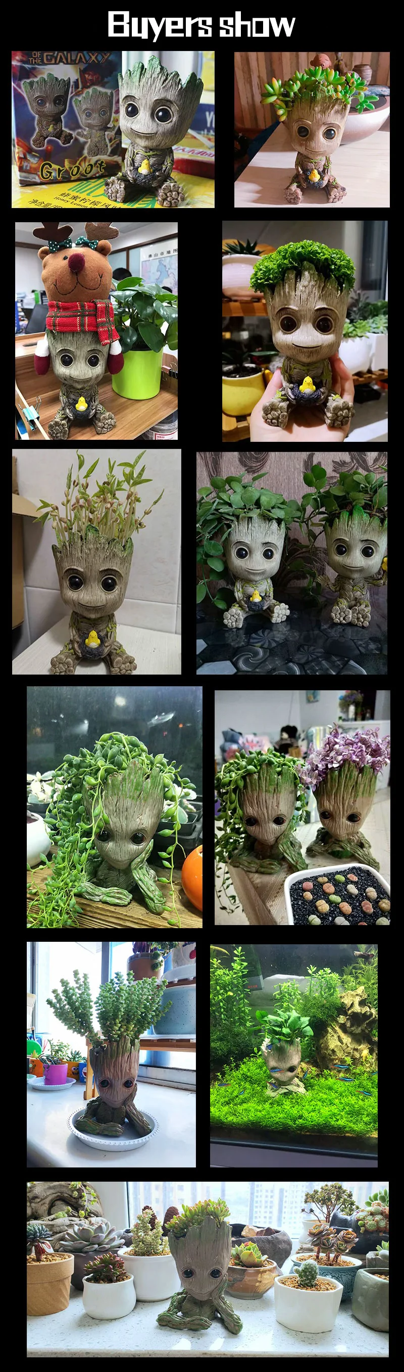 Mode Handwerk Anime Actie Groot Character Multifunctionele Planten Bloempot Pennenhouder Opslag Organizer Home Decor Ambachten