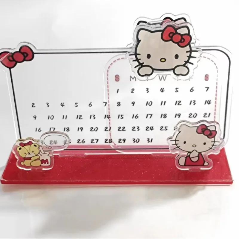 

kawaii Hello Kitty Calendar Cute Women Products Acrylic Desktop toydoll Decoration Dormitory Home Decoration Girl Gift Wholesale