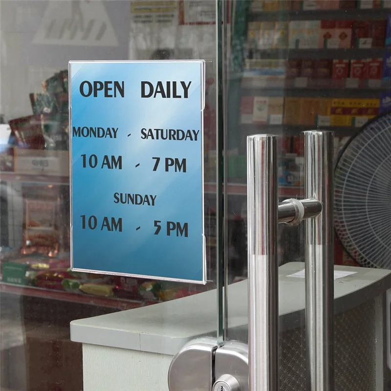 10 шт. держатели для вывесок с двусторонней клейкой лентой, прозрачный акрил для настенных вывесок, памятных документов, дисплея меню