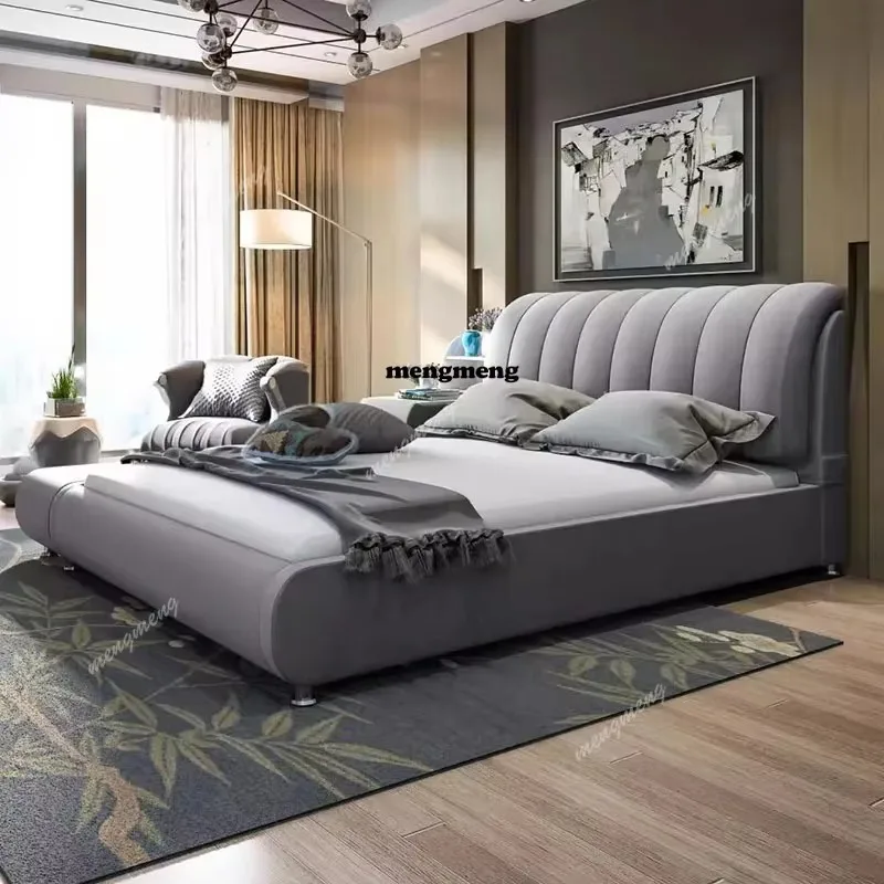 

Multifonction Modern Bed Headboard Luxury Under Storage Double Lounge Bed Upholstery Tatami Camas De Casal Bedroom Furniture