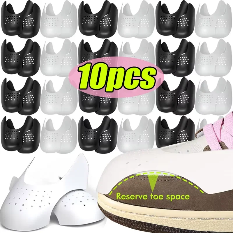 5Pairs Light Anti Crease Protector Anti Crease Bending Supporting Shoes Toe Crease-Resistance Suitable for Sports Shoe Protector