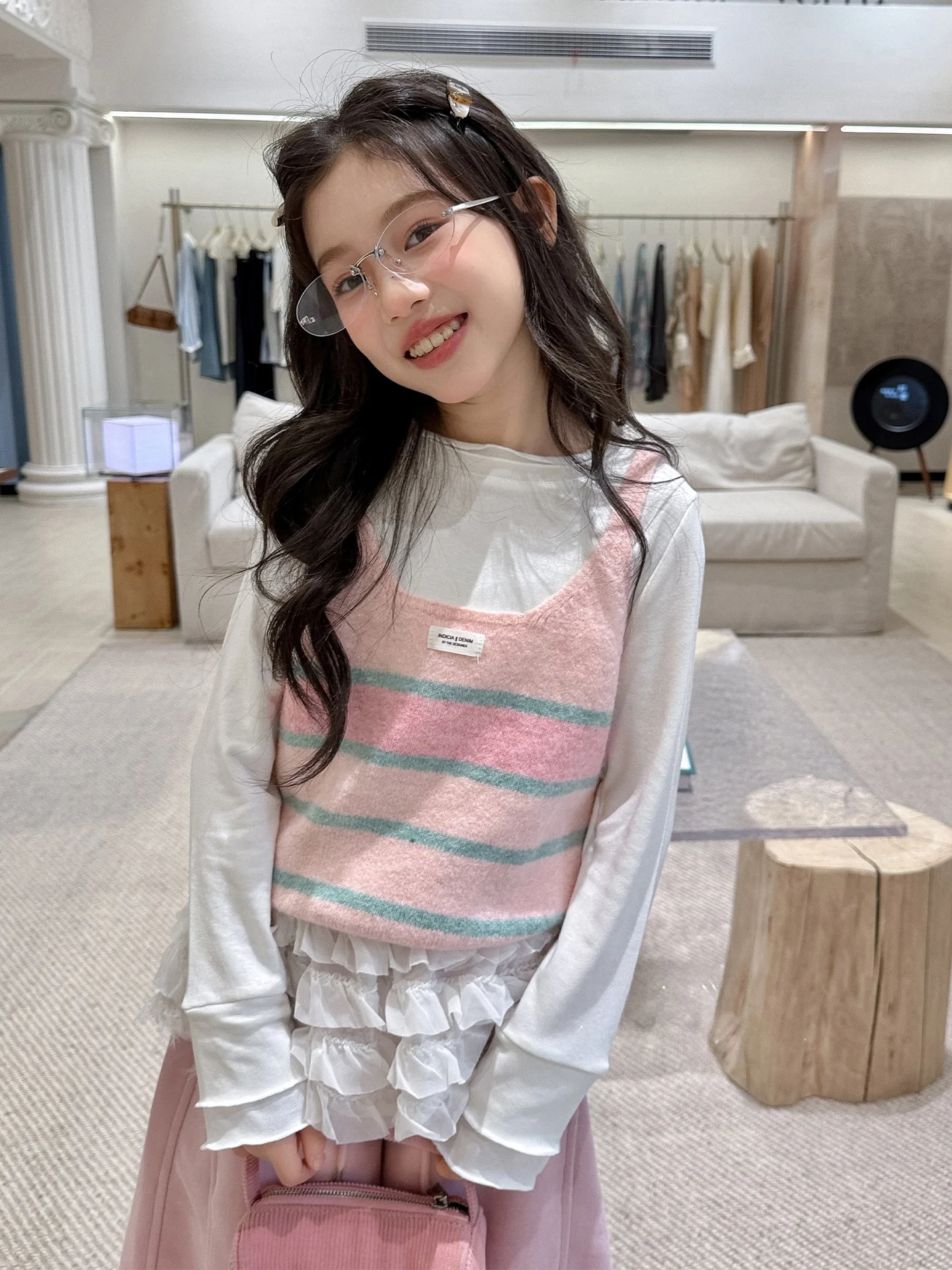 polahang-girls-knitted-vest-long-sleeve-t-shirt-two-piece-set-autumn-fashion-children's-clothing-breathable-regular-fit-round