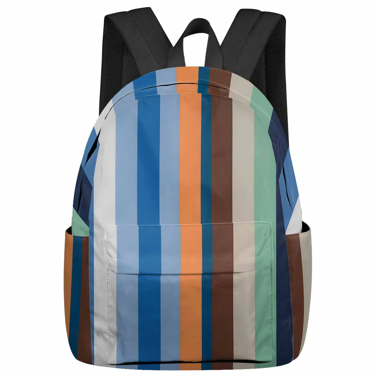 

Abstract Retro Vertical Stripes Backpacks Teenagers Student School Bags Men Women Travel Mochila