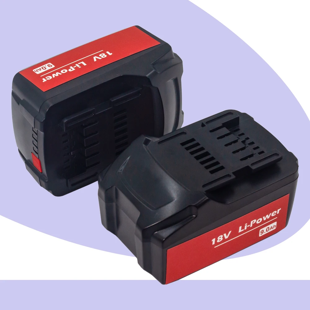 New 18 Volt 9.0Ah Lithium-Ion Akkupack Battery for Metabo 18V 9000mAh Cordless Power Tools for Li-Power Battery