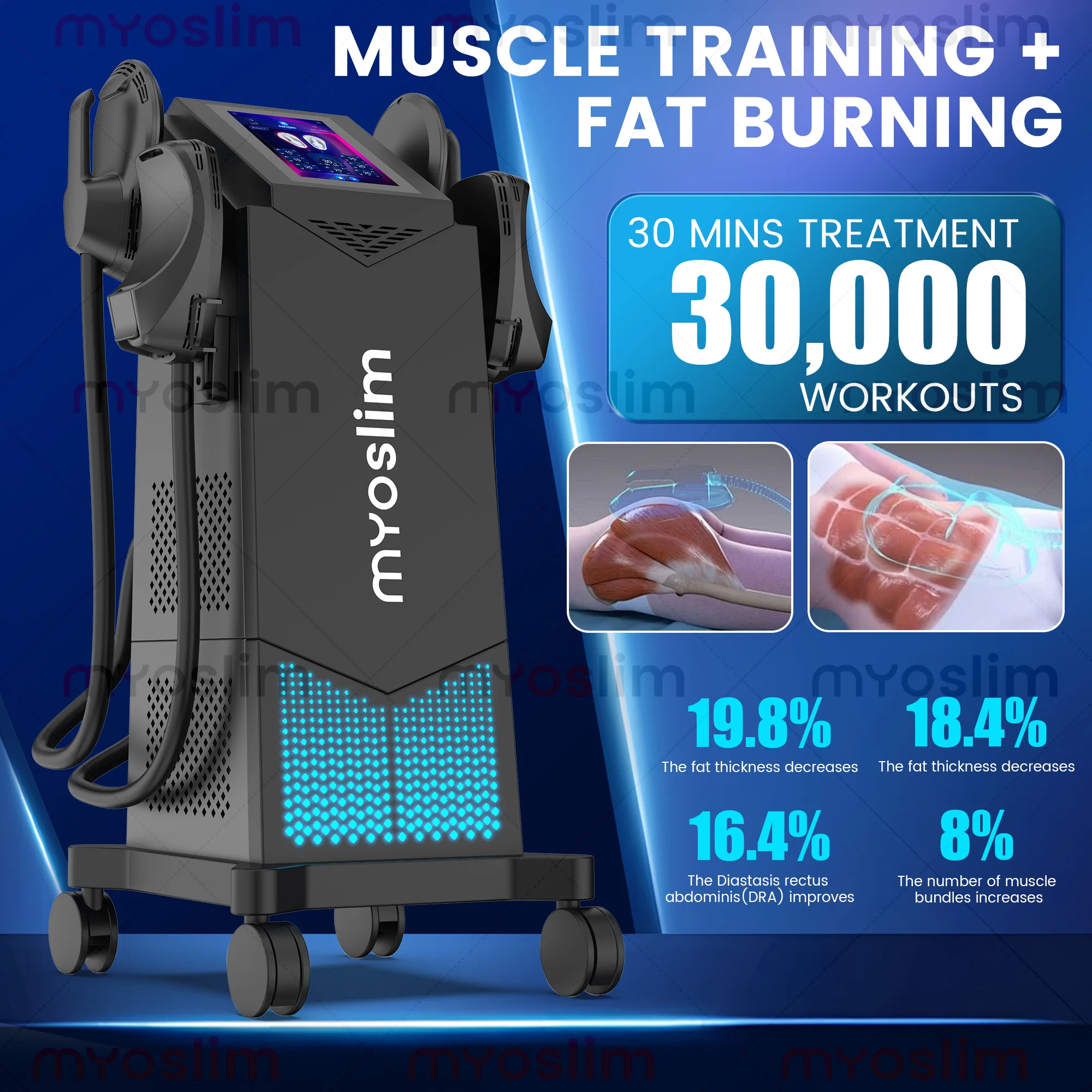 EMSZERO PRO 6500W NEO EMSzero15T EMS+EMT/RF Slimming Machine Nova Body Sculpting EMS Pelvic Muscle Stimulator Salon