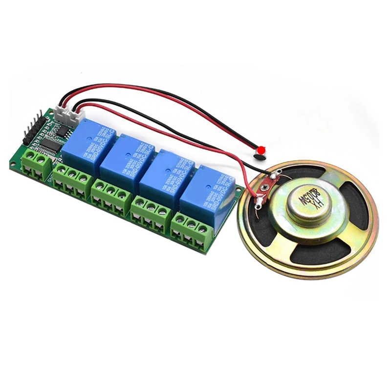 AI Intelligent Voice Recognition Module 4CH Offline Voice Control Switch Module Support Custom Voice For DIY