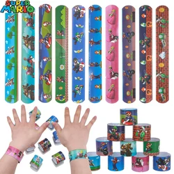 Pulsera de anillo de Super Mario Bros para niños, pulsera de Anime, juguetes educativos, suministros de fiesta de cumpleaños, regalos bonitos