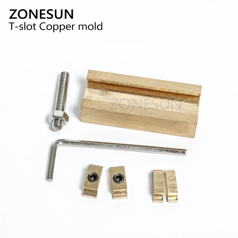ZONESUN T-slot Alphabet Numbers Symbol Leather Hot stamping Letter Press Tool Brand Iron Custom Initial Mould Embossing Mold