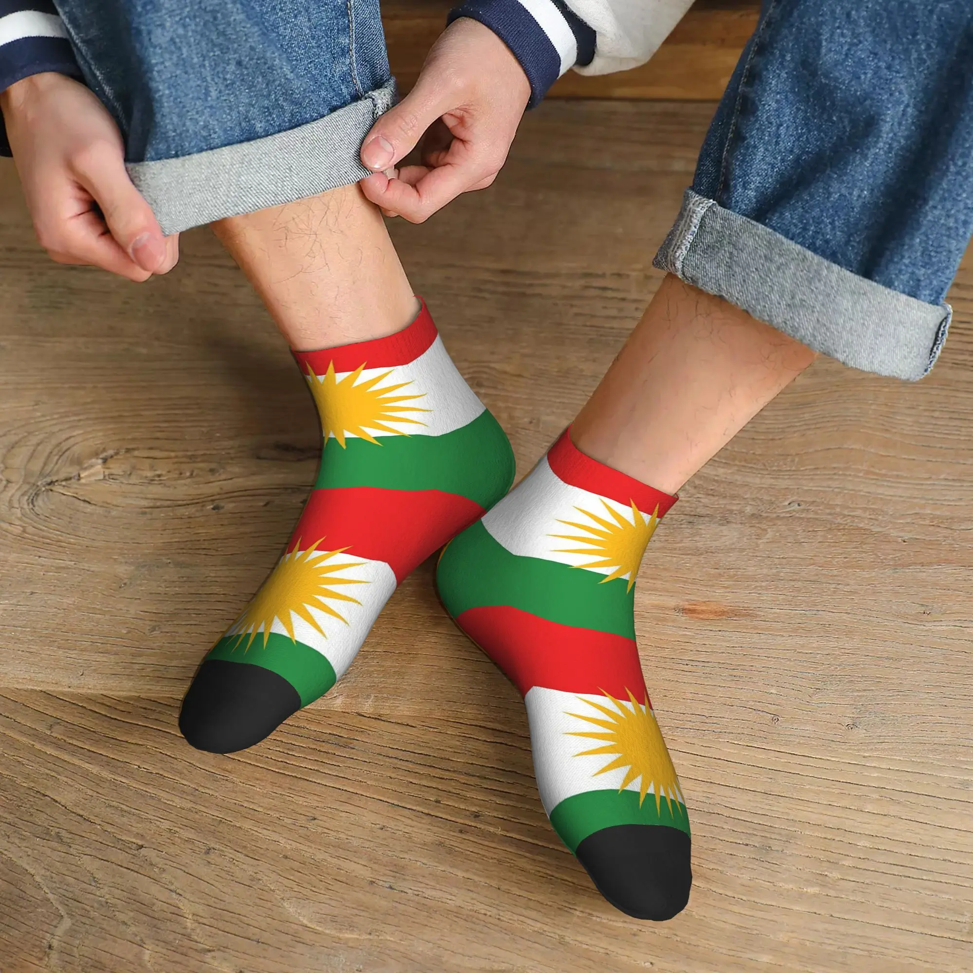 

All Seasons Kurdistan Kurdish Flag Socks Harajuku High Quality Sport Middle Tube Socks Soft Funny Stockings for Men Women