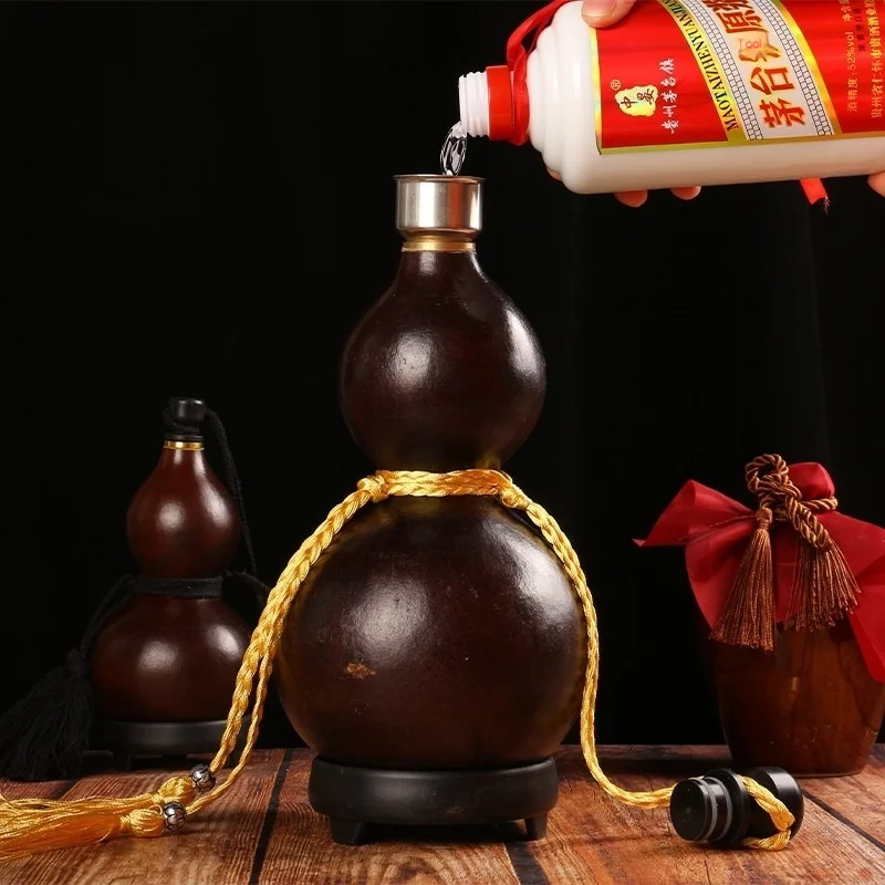 New Natural Gourd Water Bottle For Wukong Cosplay Black Myth Wukong Hulu Flask Calabash Home Table Decor Chinese Pumpkin