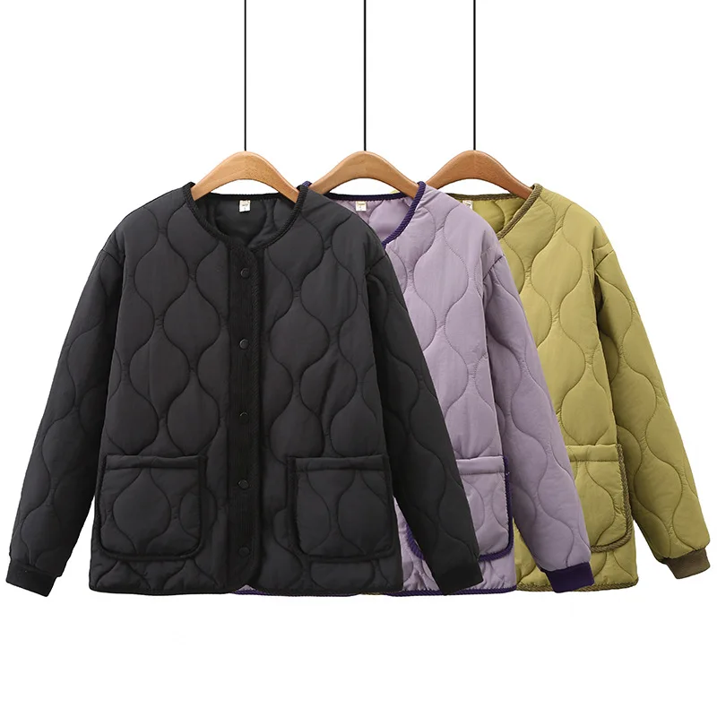 Gourd Shape Thermal Down Cotton Parkas Women Autumn Winter 2023 Plus Size Casual Clothing Padded Coat Wadded Jacket
