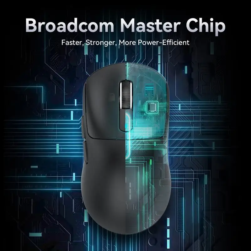 Imagem -05 - Mouse Macro sem Fio para Jogos Tubarão Ataque Paw3395 4k Return Bluetooth Conexão Tri-mode
