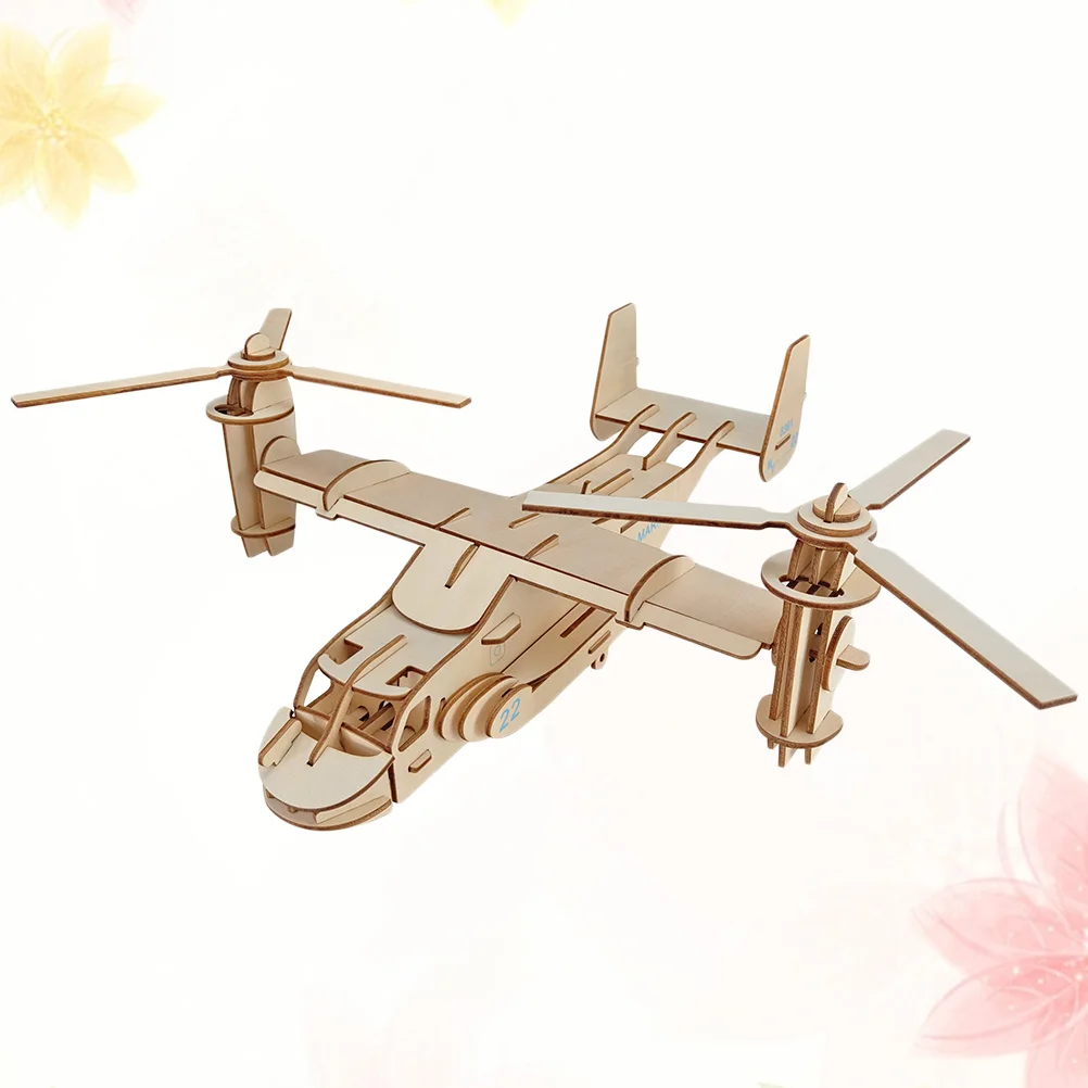 

Aircraft 3D Wooden Puzzle DIY Assembly Educational Creative Jigsaw for Kids Imagination Enhancing 3D Puzzle