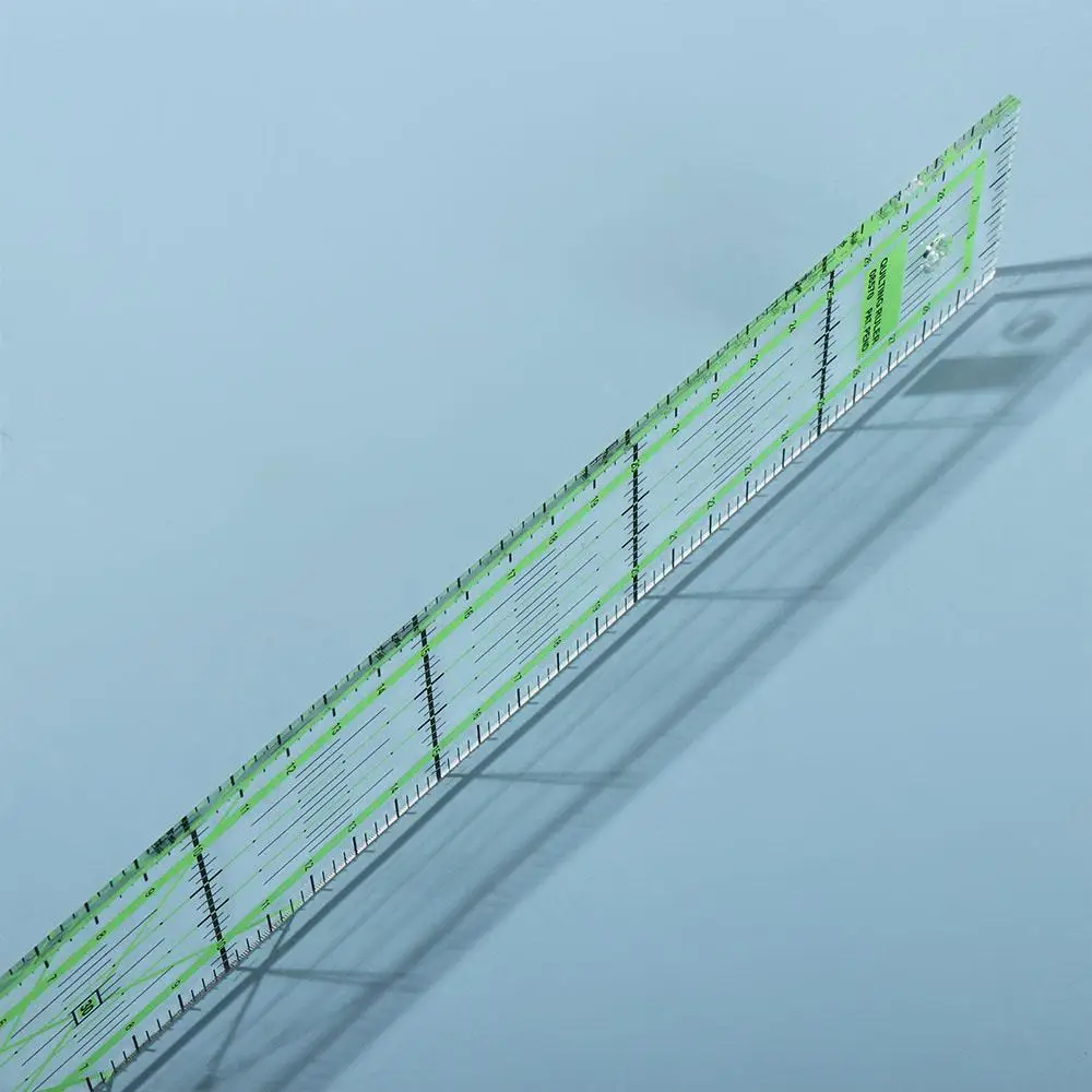 Clothing Cutting Acrylic Quilting Ruler Rectangle Green Tailor Ruler Transparent Drawing Ruler Dressmaker