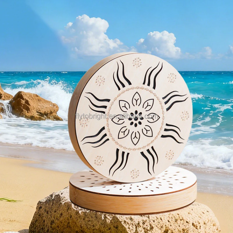 8 Inch Wood Stream Ocean Sea Drum For Sound Therapy Healing Yoga And Meditation With Sound Of Natural Rivers