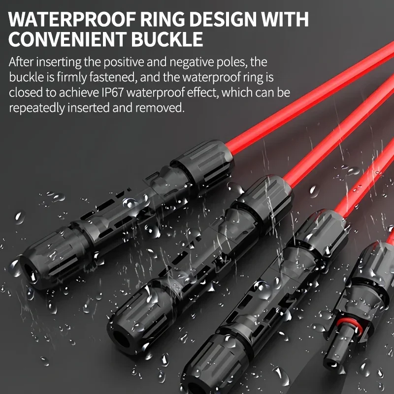 600/400/200/100/10 Pcs Solar Panels Connectors Kit, PV Plug 1000V DC 30A, for Photovoltaic MC Cable 2.5/4/6mm²