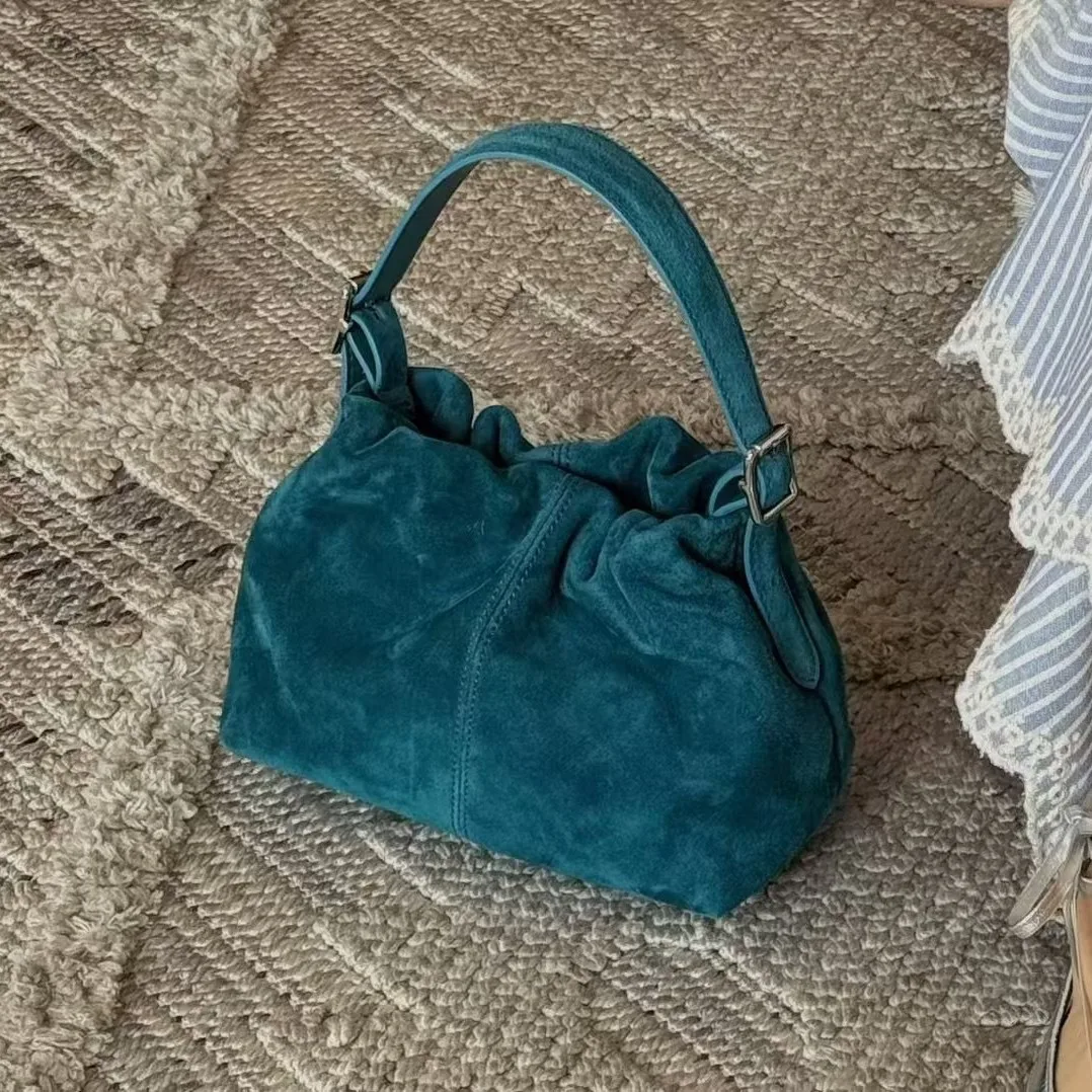 

FIRMRANCH Ленивые меньшинства плиссированные Furoshiki дизайн мягкая текстурированная пушистая овечья кожа ярких цветов женская сумка через плечо