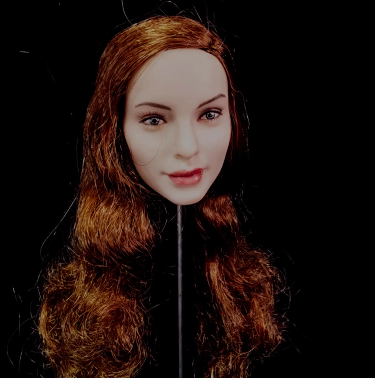 

Азиатская звезда, красавица, выражение, женская голова, резьба по завиткам, модель 1/6, масштаб для 12-дюймовой фигурки, модель растительного волос, женская фигурка