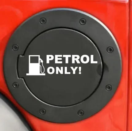 PETROL ONLY Text Car Sticker Removable Car Decal Waterproof Car Decals