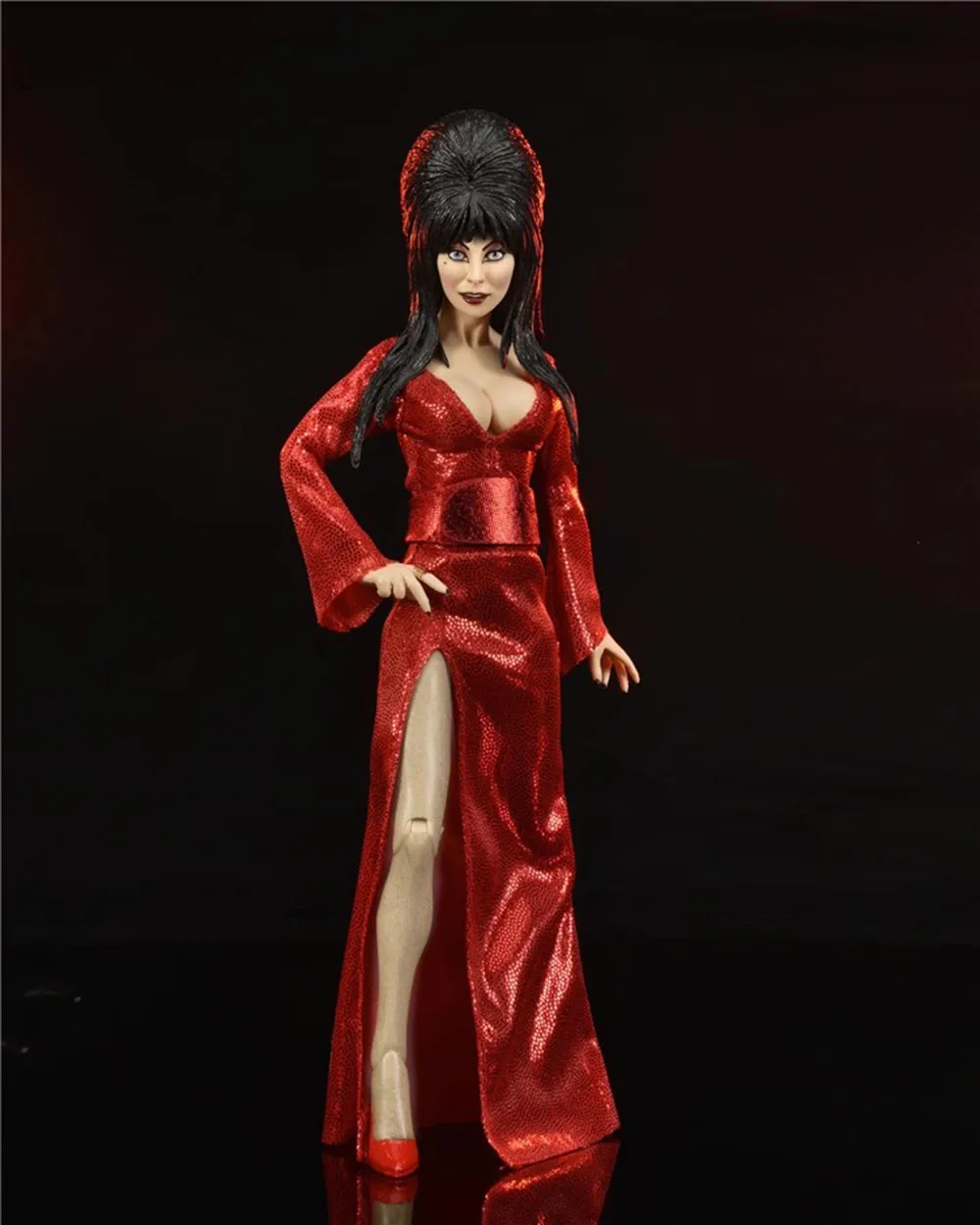 1/12 Scale Bright Dress Exquisite Makeup Retro Style Red Dress Dark Queen Full Set 6in Action Figure Model Toys For Fans Gift