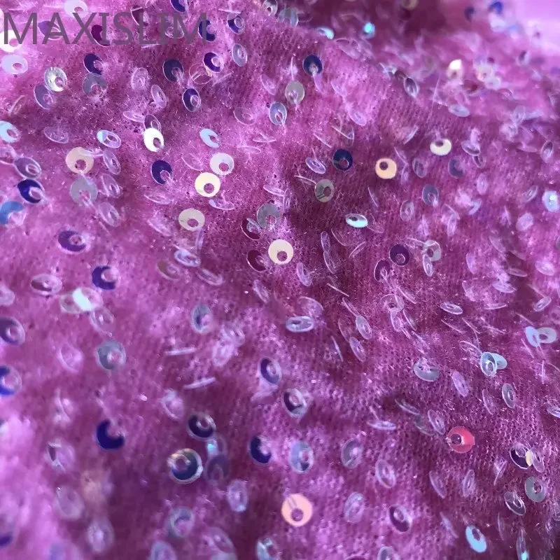 DIY Sewing NEW 3MM Sequin Flannel Fabrics For Stage Party Evening Dresses Skirt Children\'s clothes curtain Wide:125CM