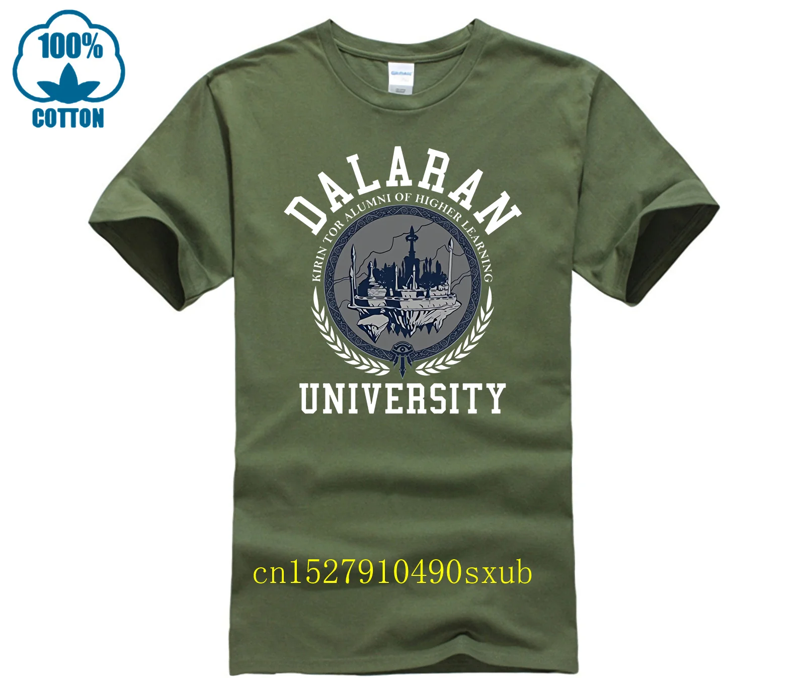 2019 hot koop game t-shirt merk t-shirt World Of Warcraft mannen Dalaran University Premium T-Shirt Cotton Tee Shirt Present