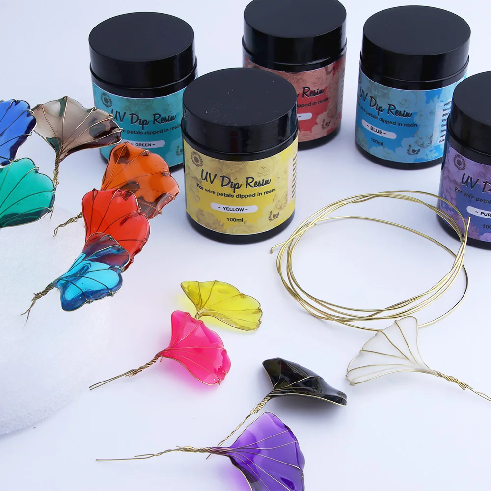12 Colors UV Dipping Resin (Special for Wire Shapes) – 100g/3.6oz per bottle, ideal for jewelry making and craft DIY. view 4