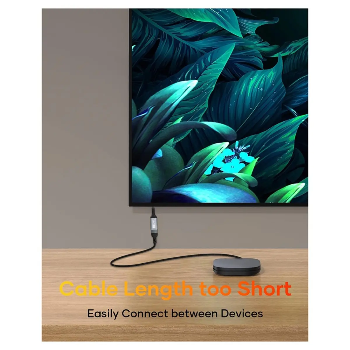 8K -Compatible Extension Cable,2.1 Male to Female Adapter, 8K@60Hz, 4K@120Hz, HDR, 3D Compatible - 0.5m