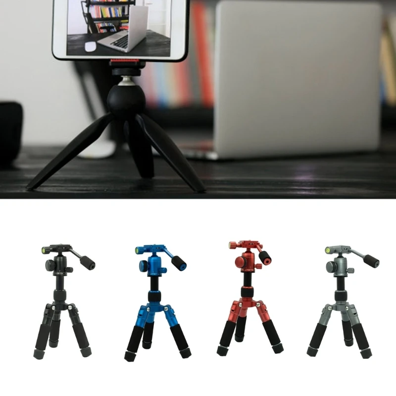 Desktop Tripod 20Inch Mini Size with 360 Degree Rotation Head Supports Up to 11lbs for Travel DSLR Cameras and Phones