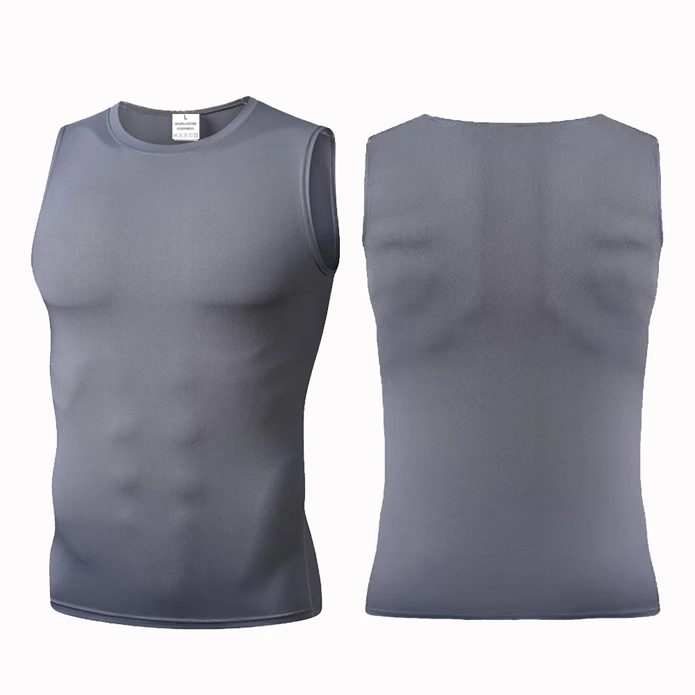 Mans Compression Tank Top Men Gym Shirt Sleeveless Quick Dry Sportswear Male Fitness Bodybuilding Vest Workout Muscle Top