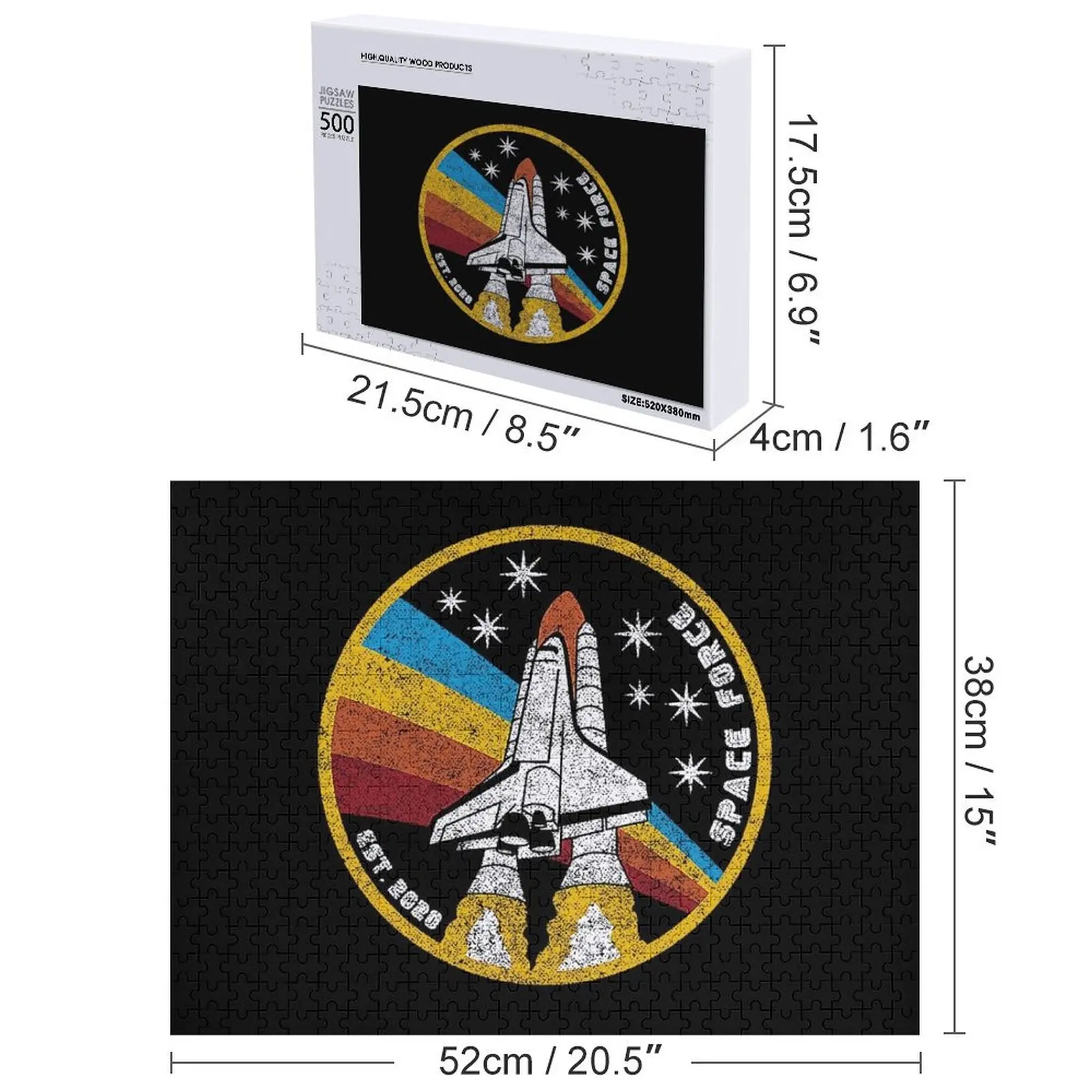 Space Force Shuttle Shirt Jigsaw Puzzle Woodens For Adults Personalised Wood Animals Scale Motors Puzzle