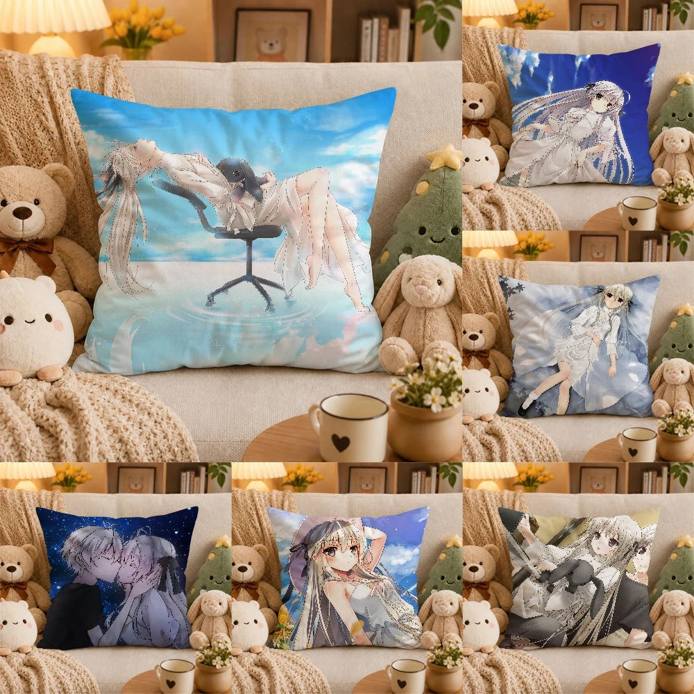 Anime Yosuga no SoraPillow Case Plush Pillow Cases Home Decoration Pillow Cover for Sofa Bed Chair Living Room