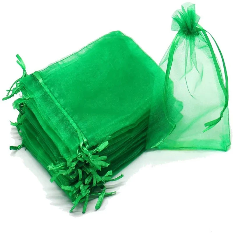 50/100 stücke Trauben Schutz Tasche Wachsen Tasche Mesh Obst Schädlingsbekämpfung Produkte Atmungsaktive Gaze Erdbeere Sämling Taschen Organza