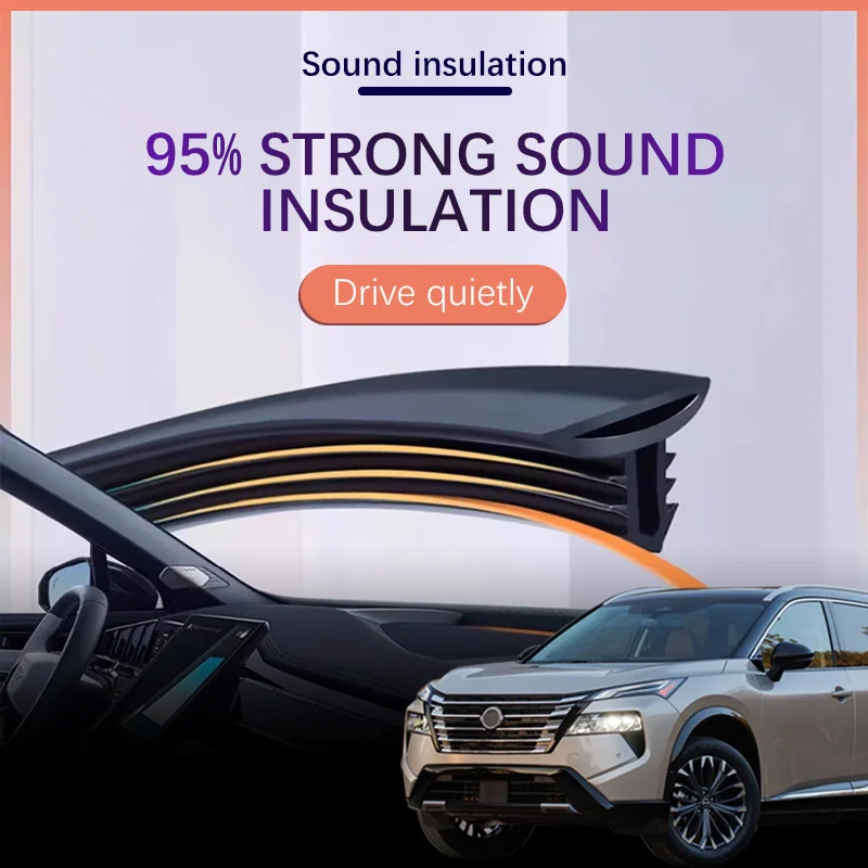 Car Dashboard Sealing Strip Interior Auto Noise Sound Insulation Rubber Trim Weatherstrip Car Accessories For Nissan Rogue