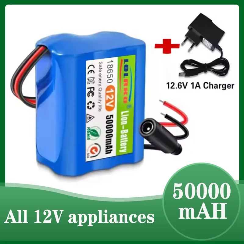 Langlebiger 3S2P 12 V 50 Ah 18650 Lithium-Ionen-Akku mit hoher Kapazität und BMS-Lithium-Akku-Schutzplatine