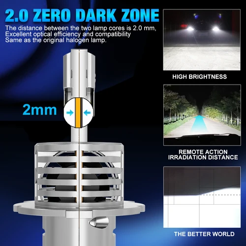 Imagen 2 del producto XSTORM H4 faro LED Canbus 300W 3000LM bombillas LED para coche 3570 Chips CSP con ventilador luces Turbo automáticas Plug & Play 6500K blanco