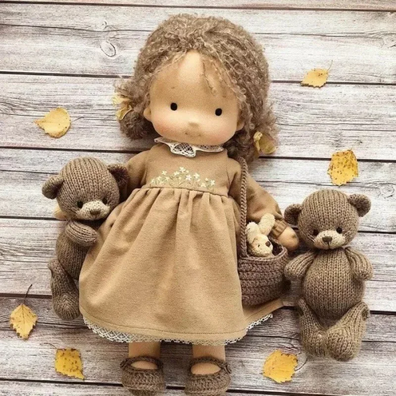 

30cm plush toy lovely Waldorf Doll PP cotton Soft Stuffed throw pillow soothing baby children birthday Funny gift