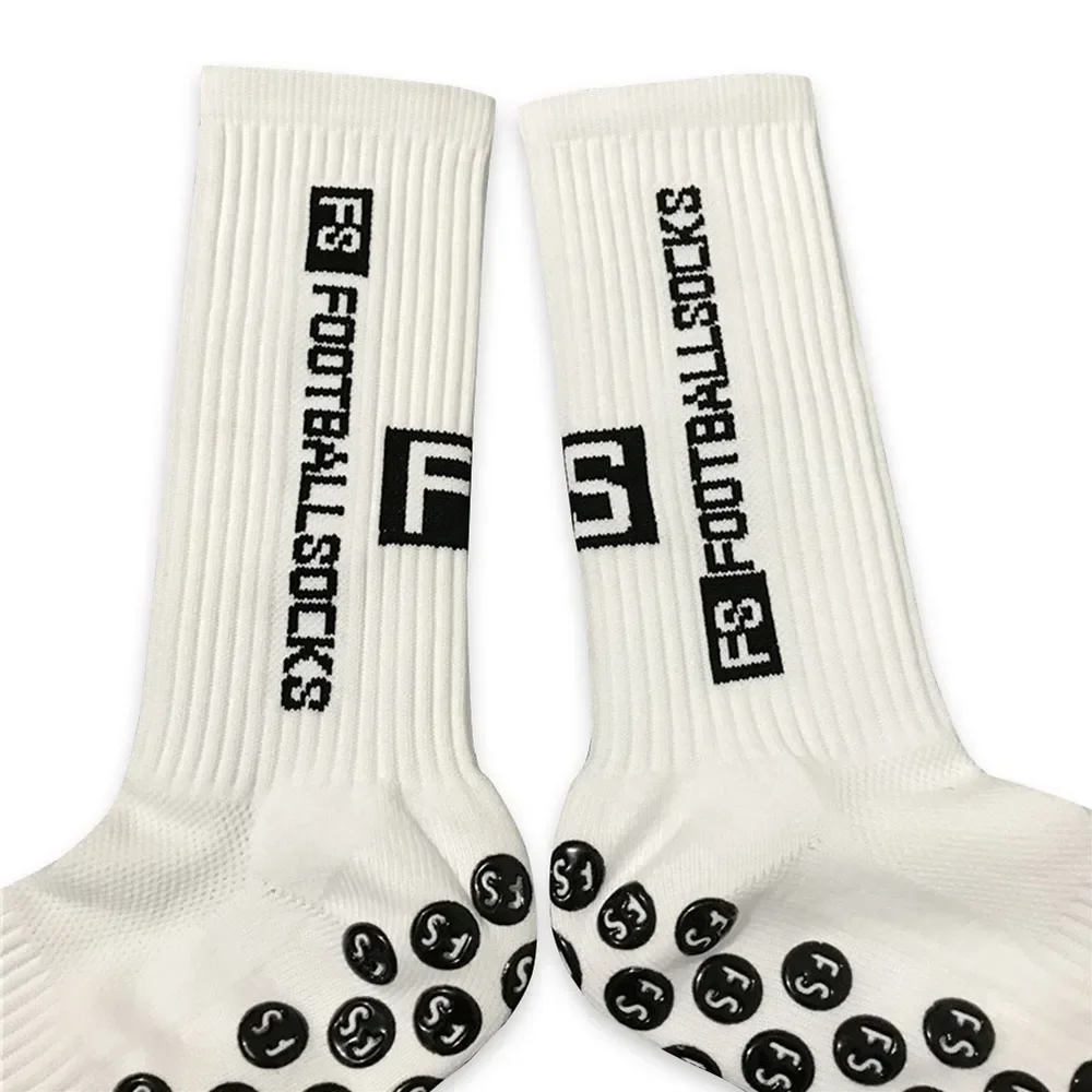 1Pair Football Socks Round Silicone Suction Antislip Soccer Socks Athletes Professional Game Training Socks Men Women