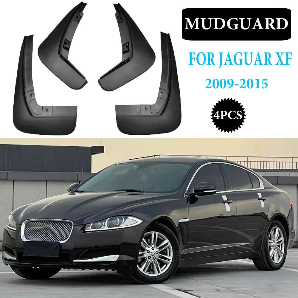 

4pcs Black Front Rear Mudflaps FOR JAGUAR XF SPORT Mudguards Fender Mud Flap Guard Splash Mudguard Fenders car accessories