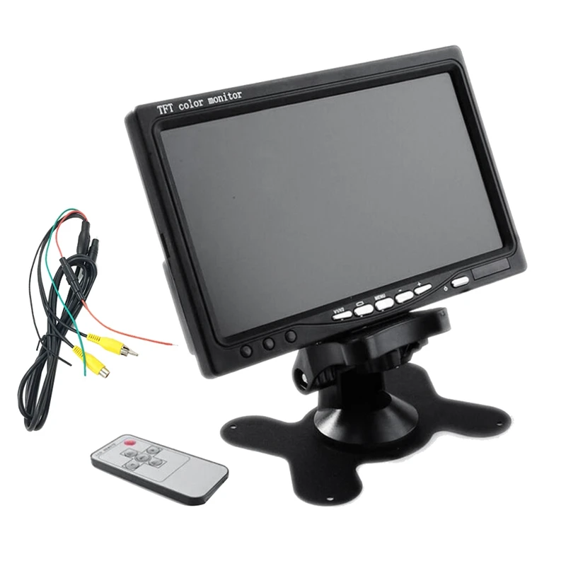 TFT LCD Color HD Reversing Image Display Black 7 Inch For Car Truck CCTV Desktop Digital Display