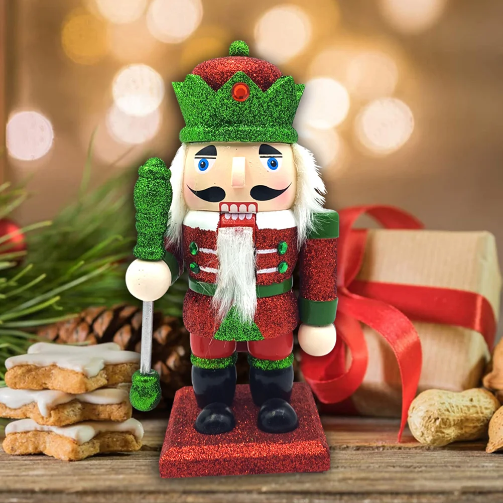 

Christmas Nutcracker Wooden Soldier Decoration Craft Xmas Ornament Adorable Festive Home Decor Simple Color Multi Scene Break