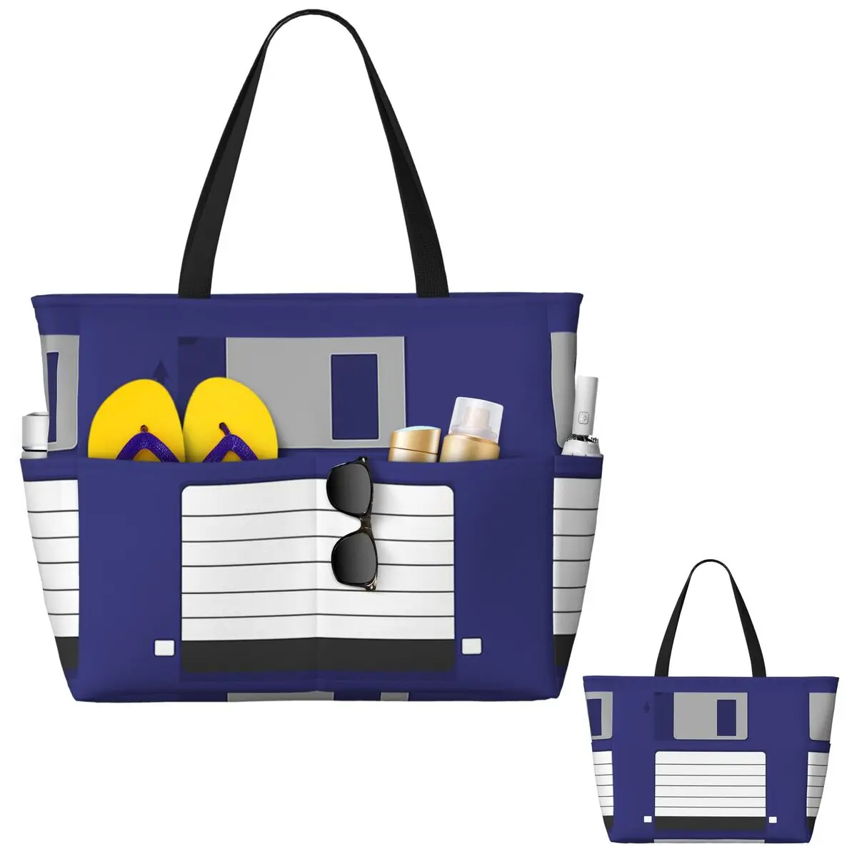 

Floppy Disk Beach Tote Bag Sport Gym Yoga Duffle Large Tote Bag Women Travel Bag Fitness bag