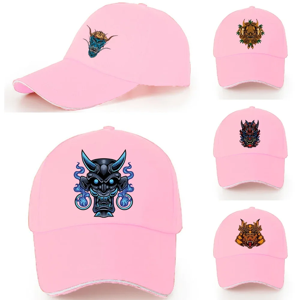 Fashion Pink Baseball Caps Monster Series Printing Sunhat Women and Men Female Male Sport Visors Golf Cap Duck Tongue Sun Hat