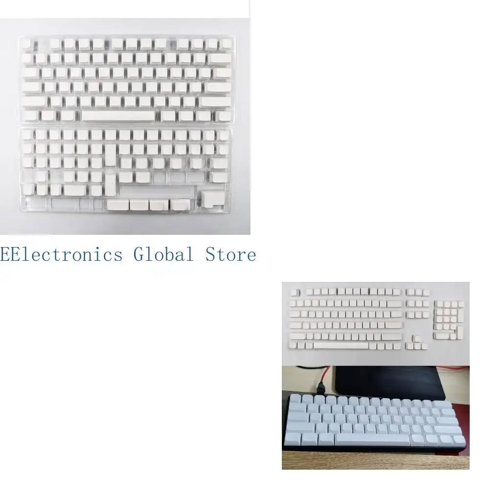 462B PBT Keycaps Minimalistic White for 108 104 100 980 96 84 75 68 64 61 Layouts