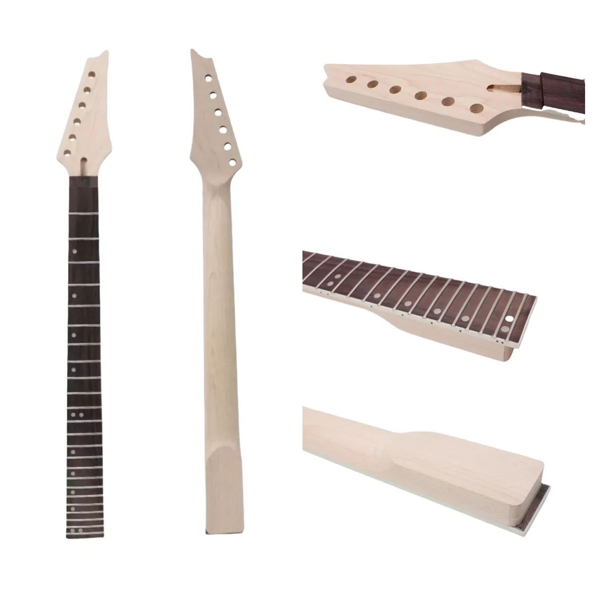 

New 24 fret Electric Guitar Neck Maple 25.5 inch Rosewood Fretboard Dot inlaid Truss Rod Electric Guitar parts #US