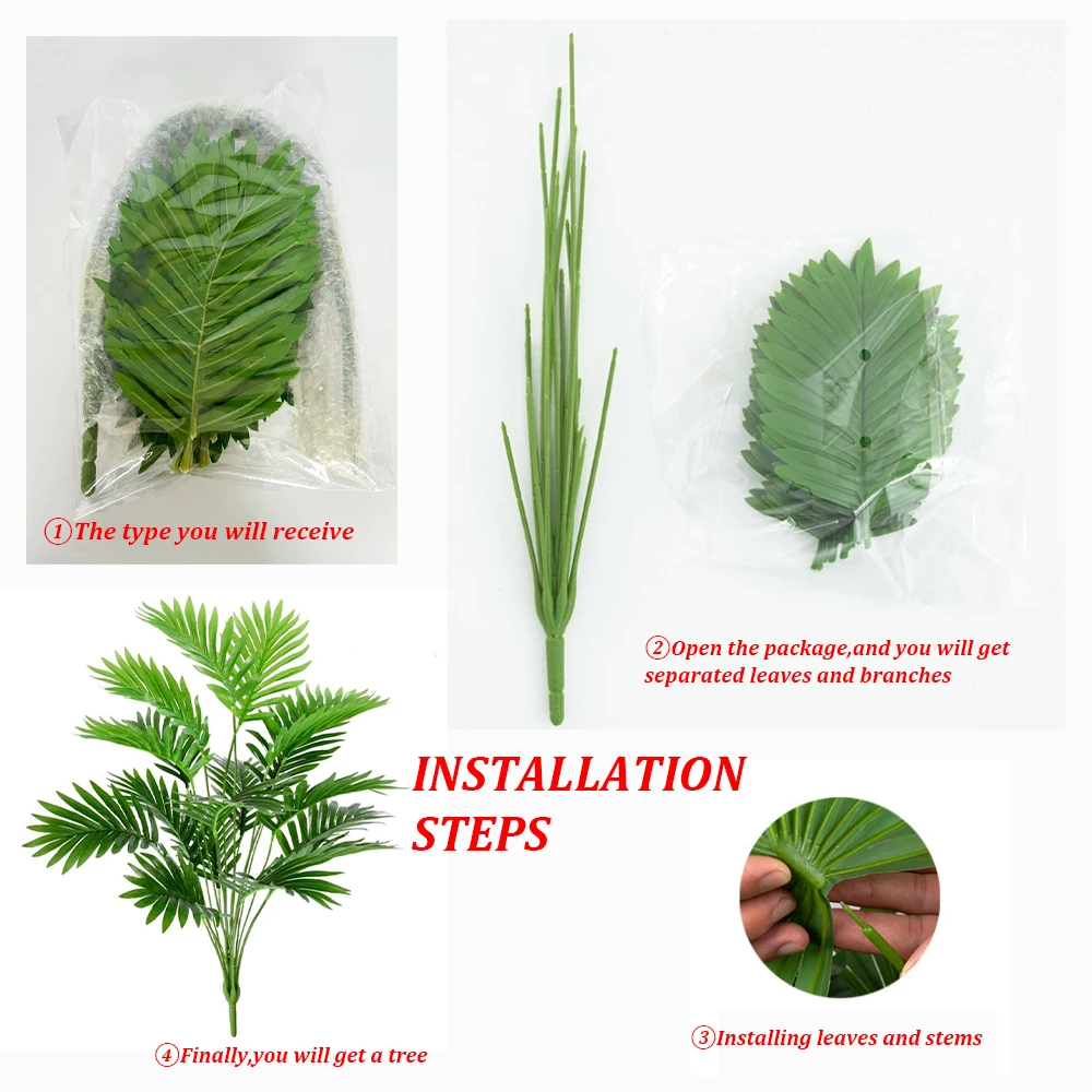 

Romanzoffiana Full Foliage Lifelike Artificial Rhapis Excelsa, for Home Living Room Bedroom Decor H1620