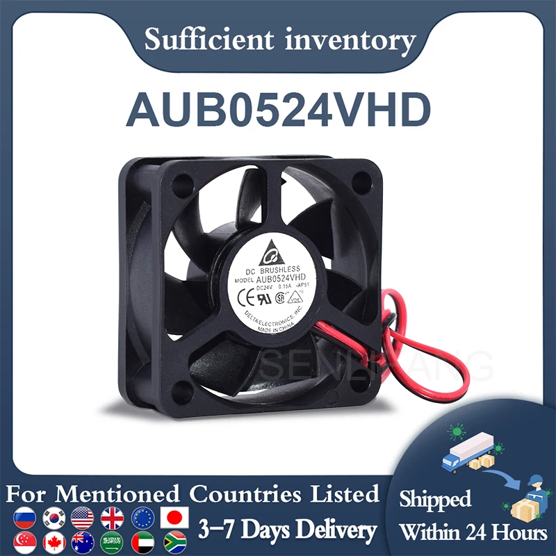 Nuevo, probado para Delta AUB0524VHD 50*50*20 MM DC24V 2-Line Square Frequency Converter Cooling Fan