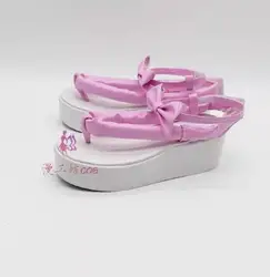 칸로지 미츠리 코스프레 신발, 여성 핑크 소녀 샌들