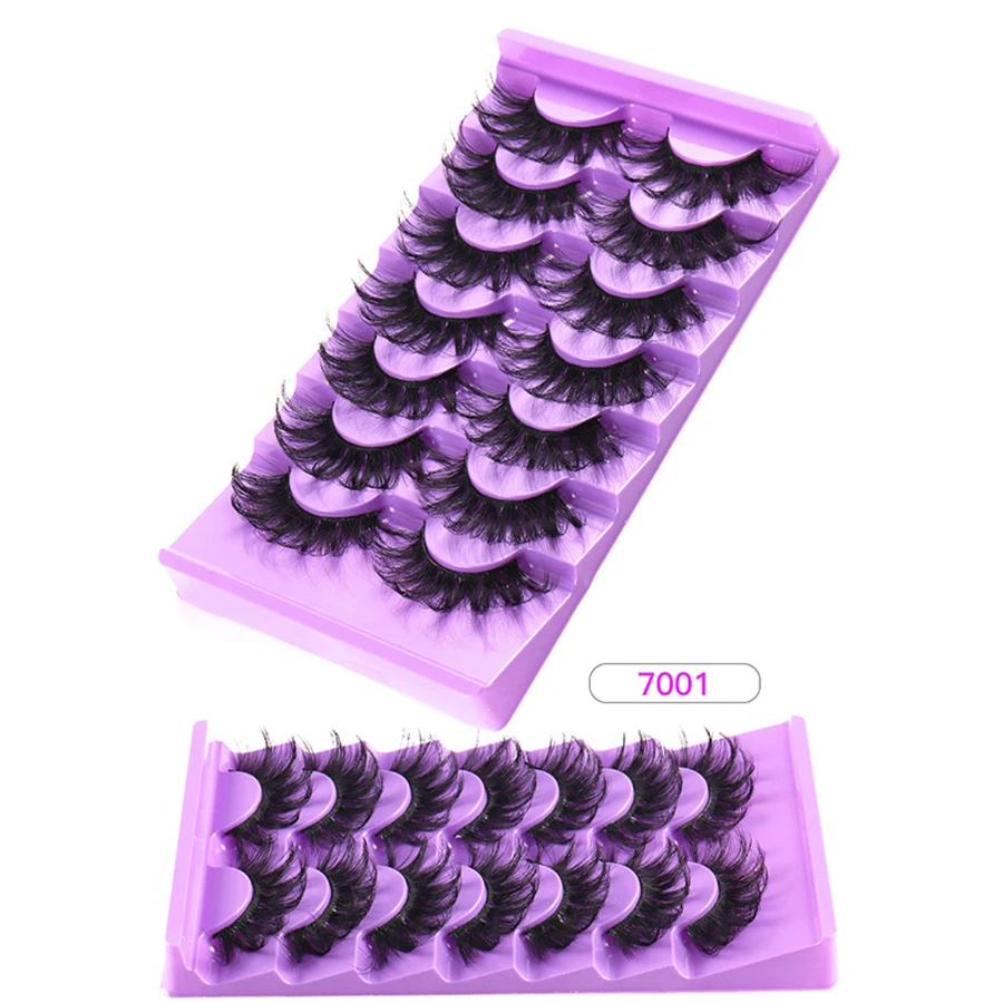 7 pares de cílios postiços encaracolados naturais fofos e brincalos, extremamente naturalmente, maquiagem de olhos fofa e viva